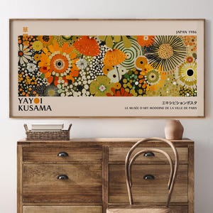 Poster d'arte di Yayoi Kusama, arte museale giapponese, arte murale moderna, stampa d'arte astratta, grande arte murale minimalista, regalo di arredamento per il soggiorno -Y28