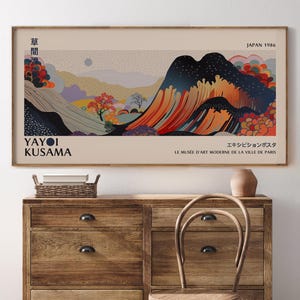 Trendige Wandkunst, Maximalist Abstrakte Großdruck, Japanische Wandkunst, Ausstellung inspirierte Japanische Galerie Wandkunst, Hauswanddekor -Y21
