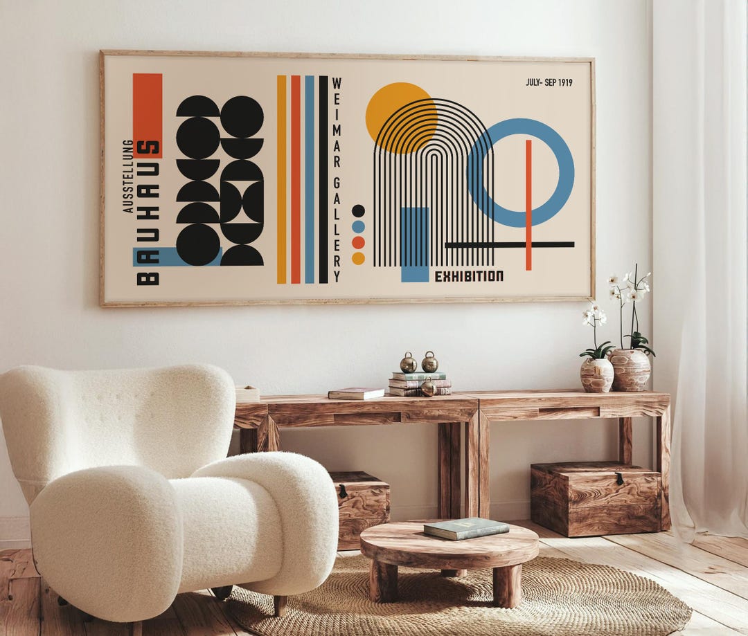 Bauhaus Exhibition Poster: Mid Century Modern Gallery Wall Art - Etsy
