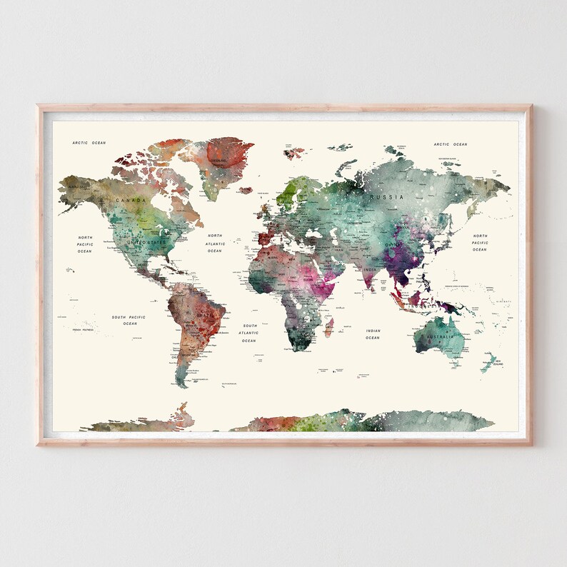World Map Wall Art Push Pin Adventure - Il 794xN.4566364105 Baup 
