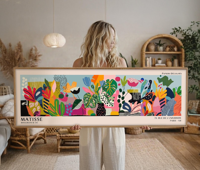 Henri Matisse-affisch - Färgglad väggkonst som Matisse-tryck, modern horisontell museumsdekor bild 8