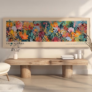 Vibrant Kusama Floral Exhibition Poster