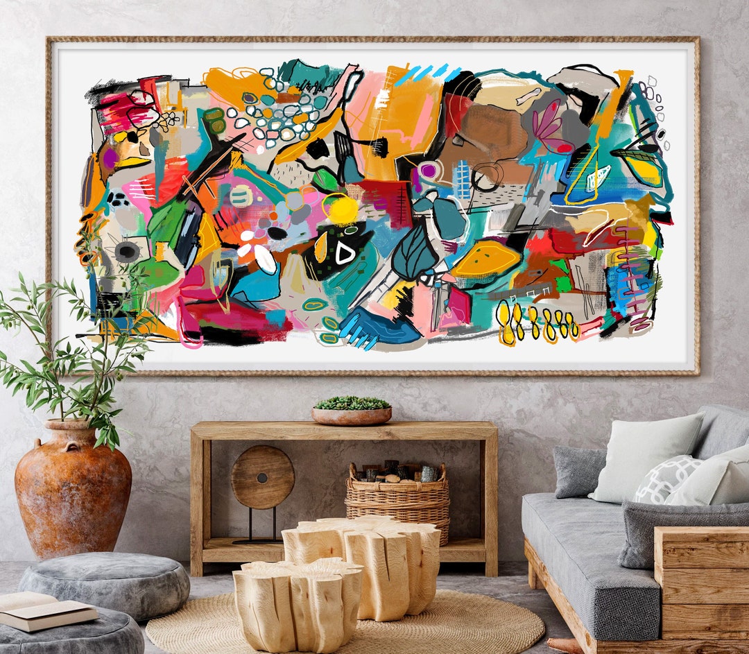 Large Wall Art Minimal Abstract Art Neutral Abstract Painting Modern Wall Art Poster Print Living Room Decor D04 Etsy