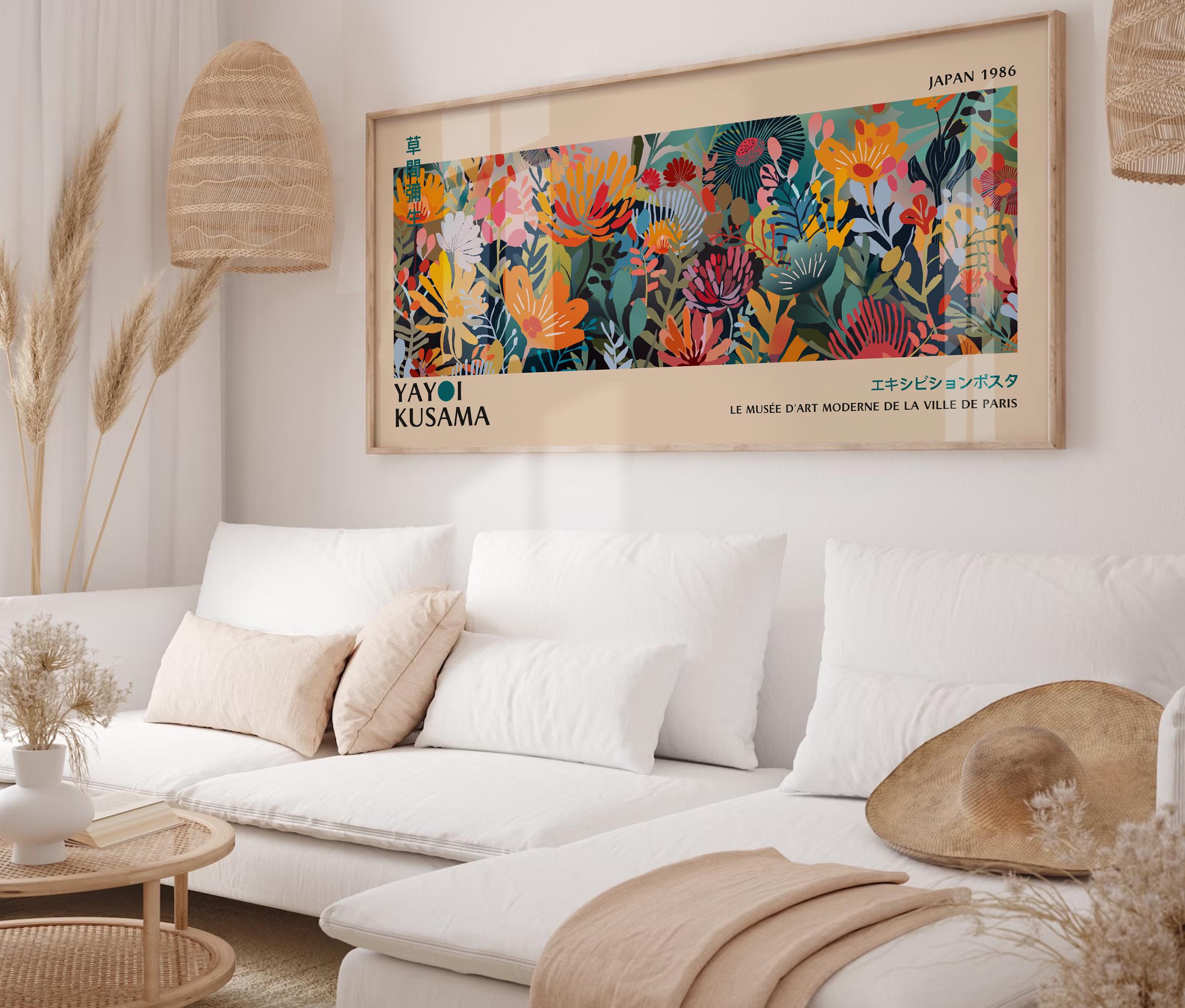 CAOXTART Affiche D'art Yayoi Kusama, Art Japonais, Art Mural Moderne