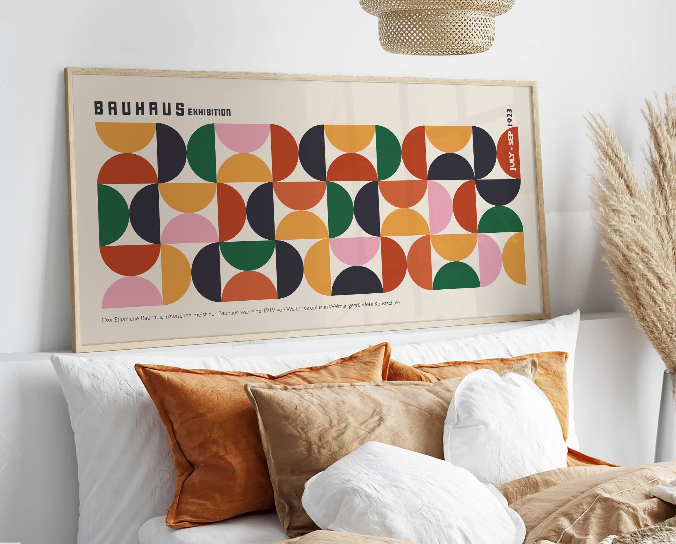 額装済/foto licia 1926/バウハウス Bauhaus Exhibition Poster 1923, Minimalist Mid Century