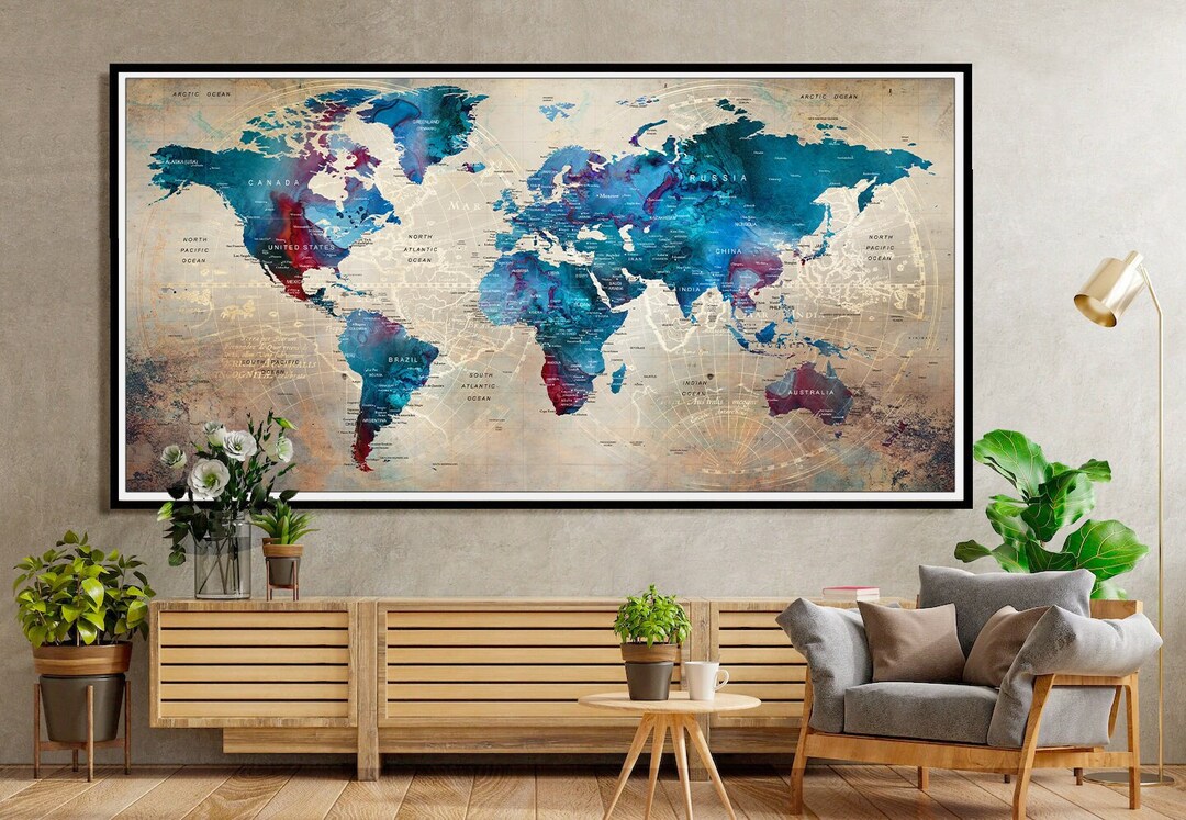 World Map Poster Art Push Pin Travel Map Executive Detailed Etsy world-map-poster-art-push-pin-travel-map-executive-detailed-etsy