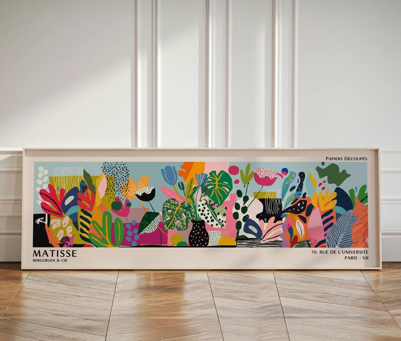 Henri Matisse-affisch - Färgglad väggkonst som Matisse-tryck, modern horisontell museumsdekor bild 9