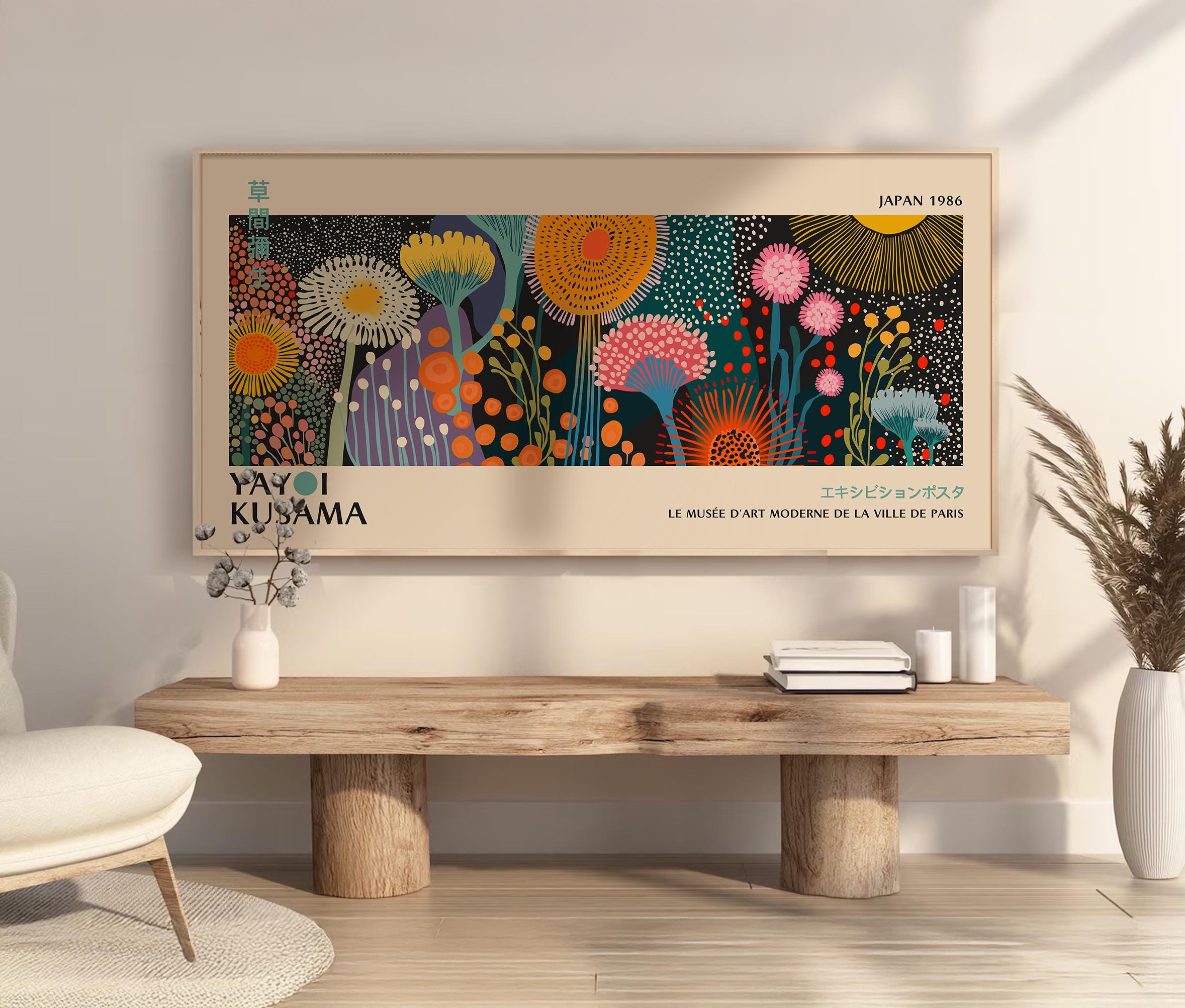 Panoramic Japandi Landscape Poster: Minimalist Zen Wall Art