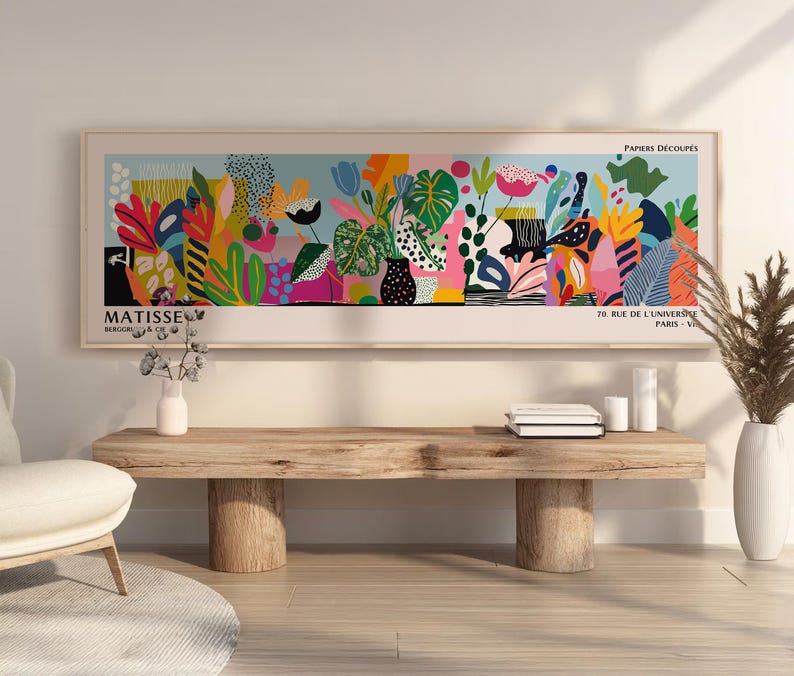 Henri Matisse-affisch - Färgglad väggkonst som Matisse-tryck, modern horisontell museumsdekor bild 6