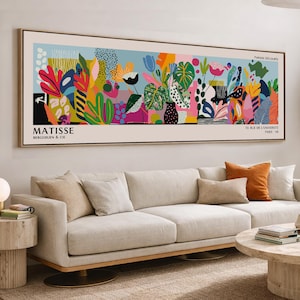 Henri Matisse-affisch - Färgglad väggkonst som Matisse-tryck, modern horisontell museumsdekor bild 1