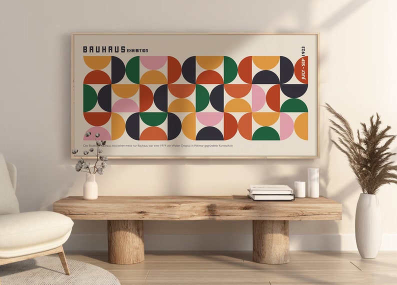 Bauhaus Exhibition Poster 1923: Mid-century Modern Geometric Wall Art ...
