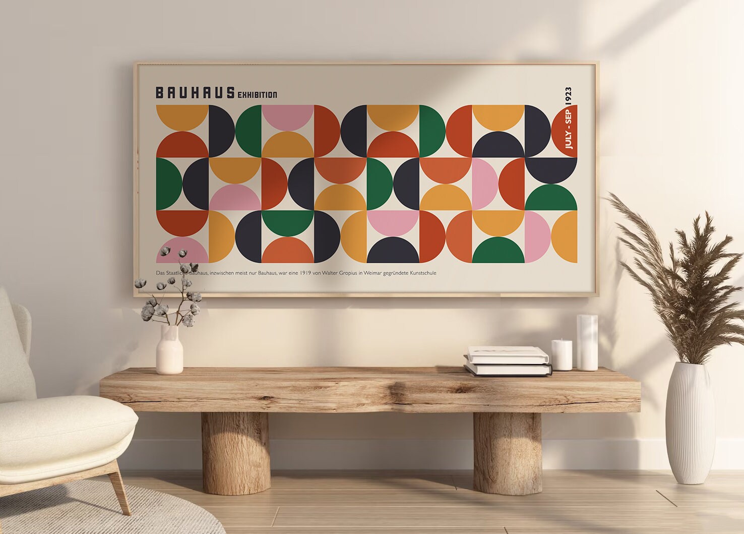 額装済/foto licia 1926/バウハウス Bauhaus Exhibition Poster 1923, Minimalist Mid Century