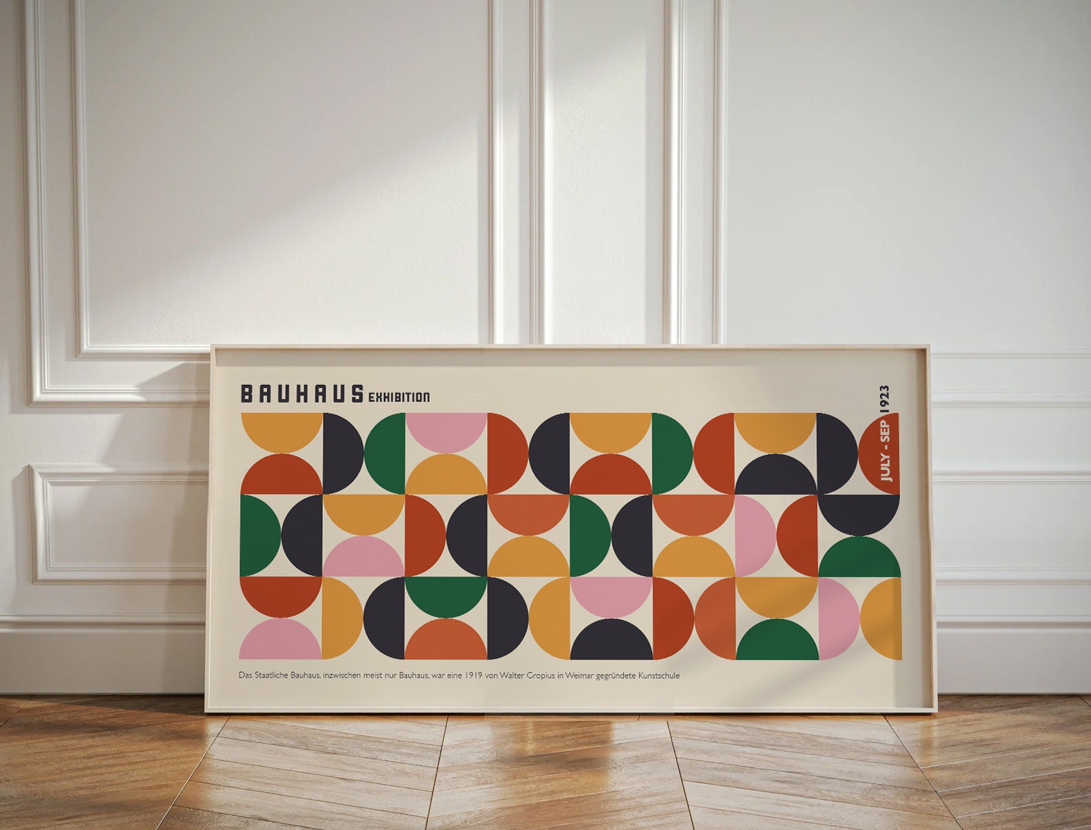 額装済/foto licia 1926/バウハウス Bauhaus Exhibition Poster 1923, Minimalist Mid Century
