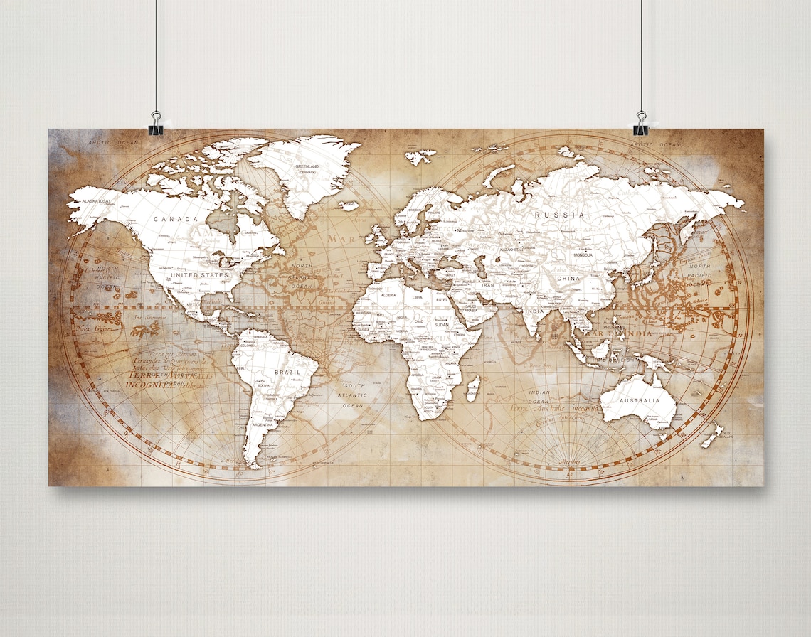 World Map Poster Art World Map Poster Art