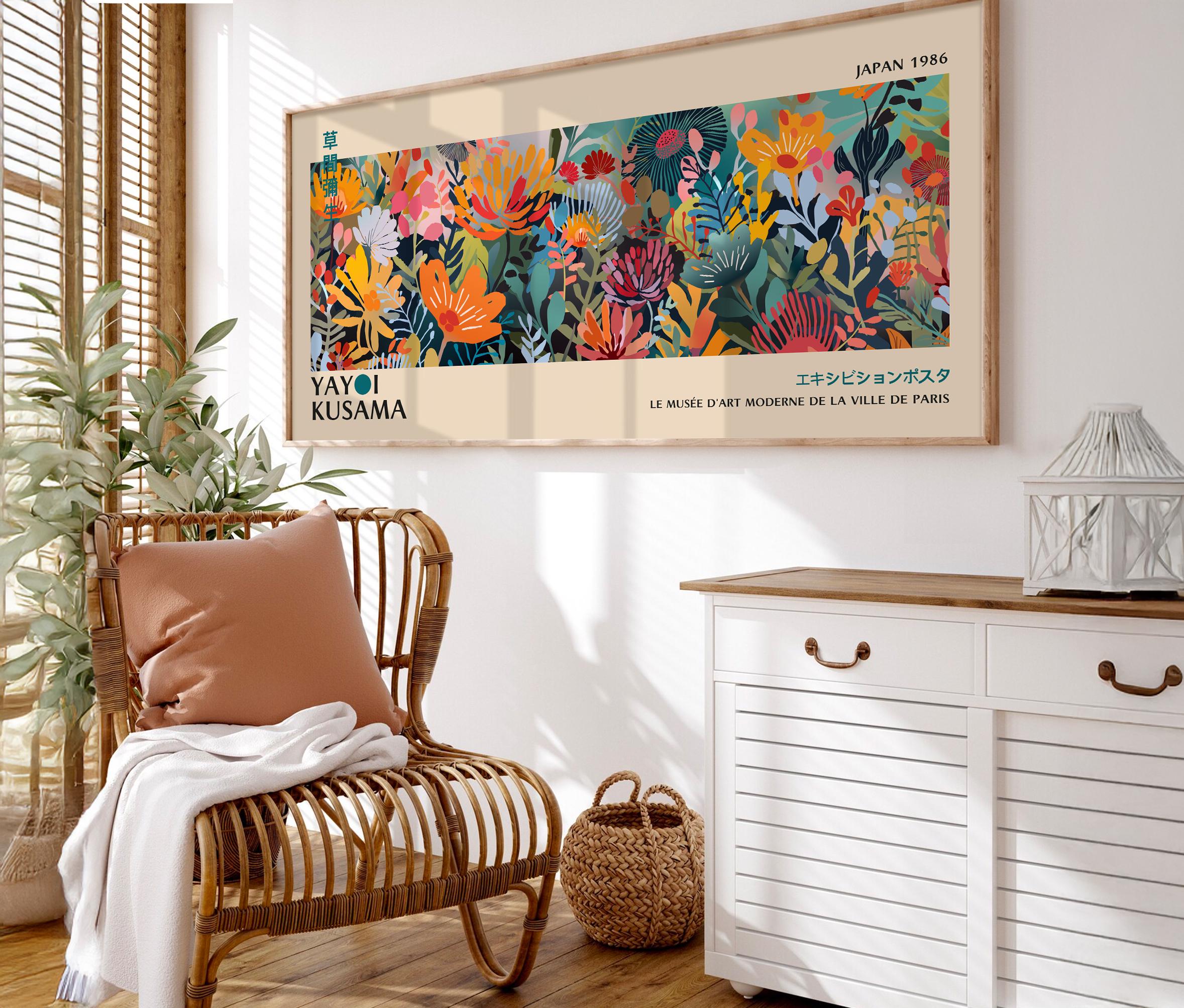 Yayoi Kusama Poster Auf Leinwand – 70x140 Cm, Wasserfest, Modernes Wandbild Fürs Wohnzimmer