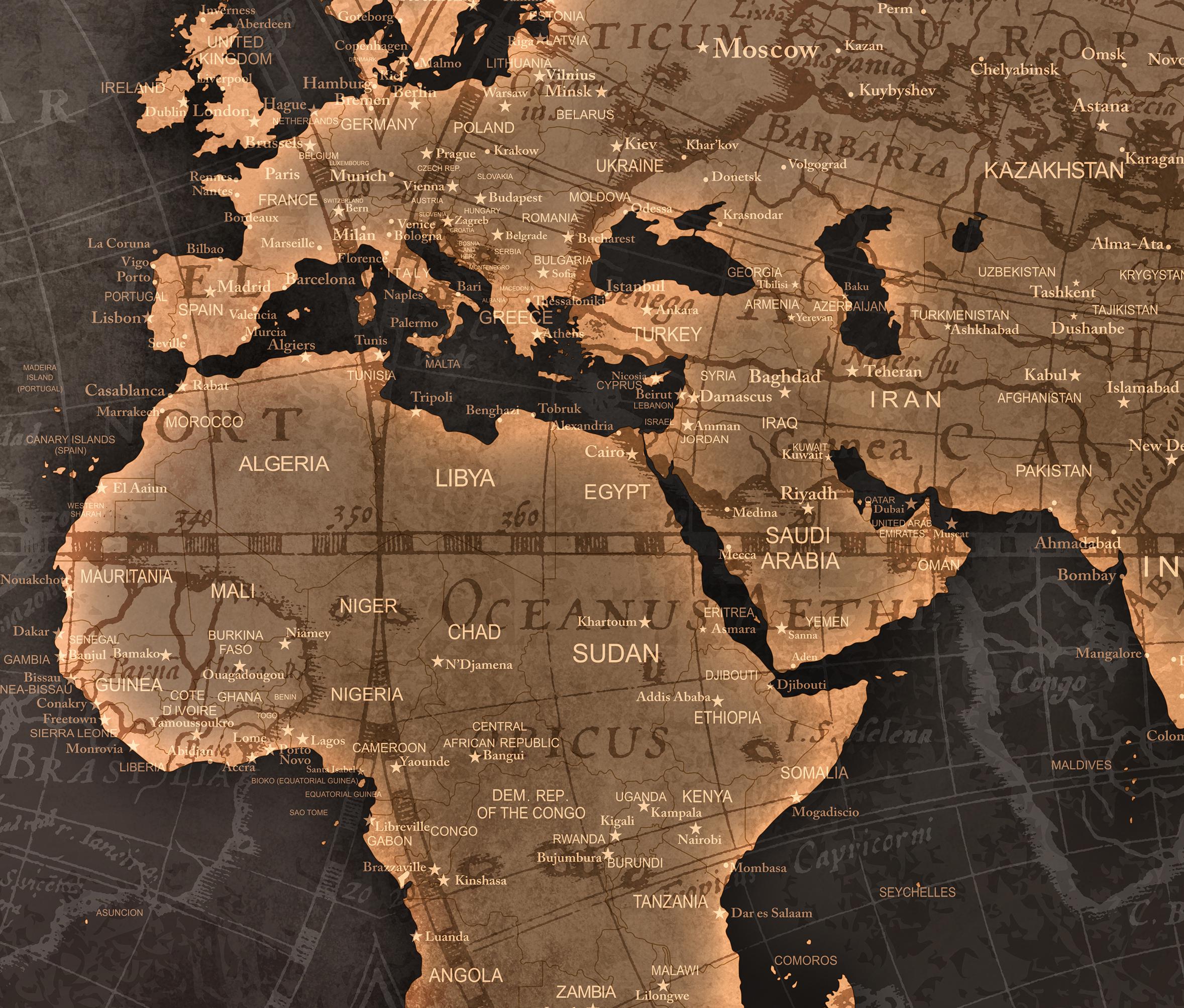 Elegant World Map Poster – Modern Wall Decor for Home & Office - Etsy