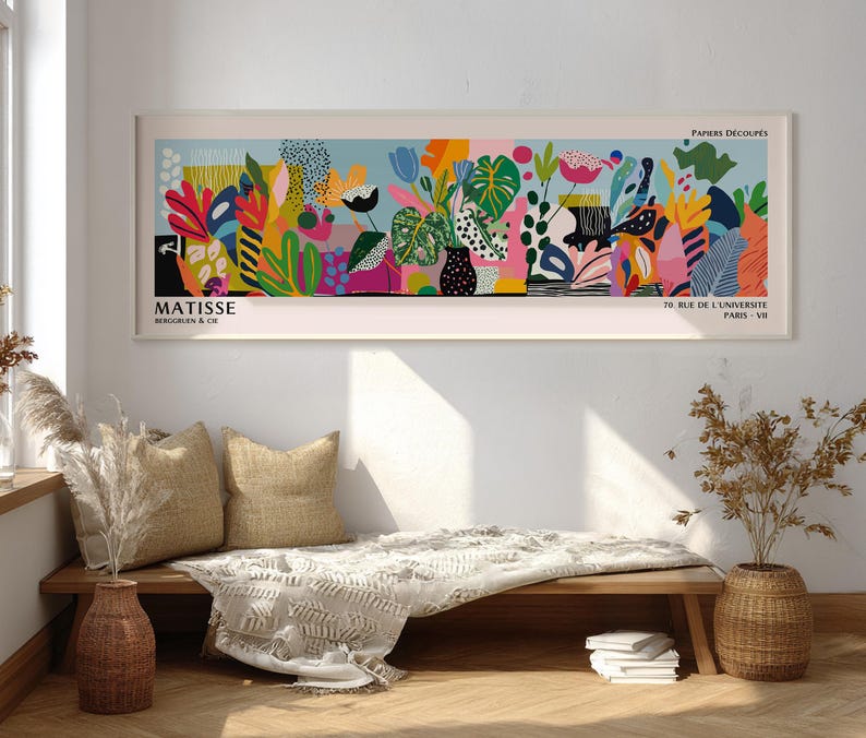 Henri Matisse-affisch - Färgglad väggkonst som Matisse-tryck, modern horisontell museumsdekor bild 10