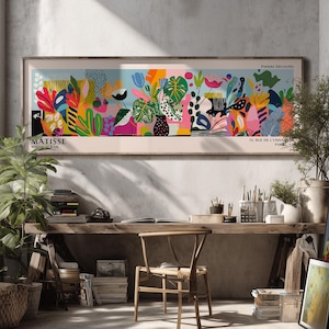 Henri Matisse-affisch - Färgglad väggkonst som Matisse-tryck, modern horisontell museumsdekor bild 4