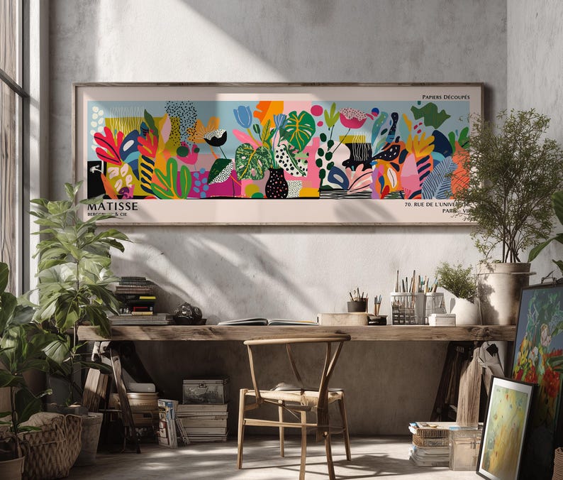 Henri Matisse-affisch - Färgglad väggkonst som Matisse-tryck, modern horisontell museumsdekor bild 4