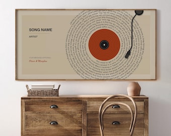 Custom Song Lyrics Print – Personalized Music Poster, Custom Vinyl Record Wall Art Gift