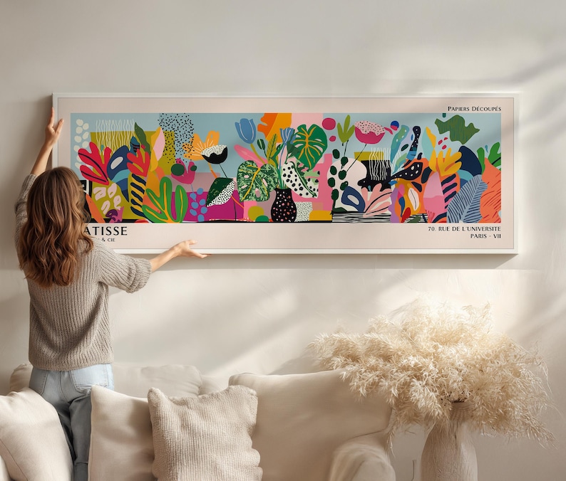 Henri Matisse-affisch - Färgglad väggkonst som Matisse-tryck, modern horisontell museumsdekor bild 2