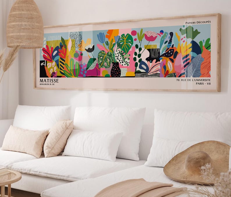 Henri Matisse-affisch - Färgglad väggkonst som Matisse-tryck, modern horisontell museumsdekor bild 7