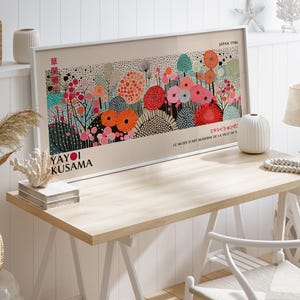 Arte murale moderna geometrica panoramica, grande stampa astratta di metà secolo, arte murale giapponese, poster di una galleria giapponese, decorazione da parete moderna per la casa - Y6