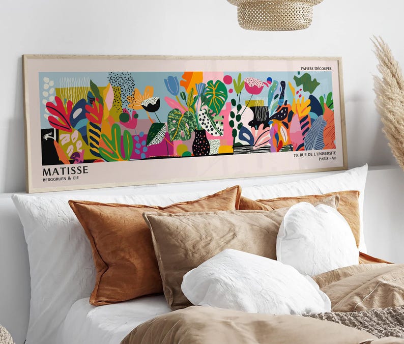 Henri Matisse-affisch - Färgglad väggkonst som Matisse-tryck, modern horisontell museumsdekor bild 5