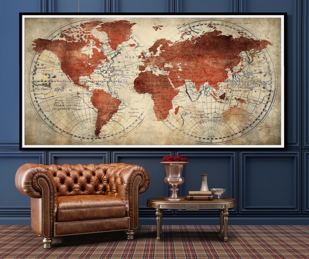 Extra Large World Map Wall Art - Il 1080xN.4738873159 Ekzx