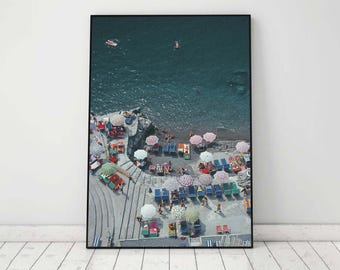 Slim  Aarons Positano Beach Print, Vintage Photography, Beach Room Decor, Printable Coastal Wall Art, High Society Print, Digital Download