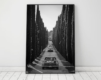 Vintage Old Money Aesthetic Print, Luxury Car Poster, Black and White, Trendy Wall Art, Hypebeast Room Decor, Y2k Poster, Digital Download