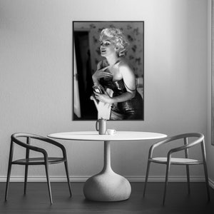 Marilyn Monroe Perfume Poster, Black and White Vintage Fashion Wall Art ...