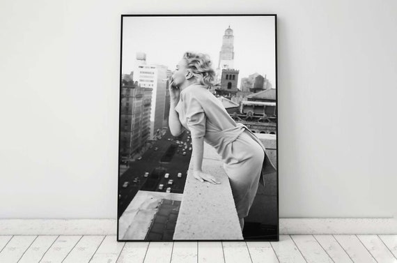 Marilyn Monroe Smoking Poster, Black and White, Photo Print, Old Hollywood Print, Fashion Photography, Feminist Wall Art, Digital Download