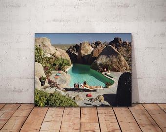 Slim Aarons Sunbathing in Arizona Wall Art, Old Money Poster, Vintage Photography, High Society Print, Girls Bedroom Decor, Digital Download