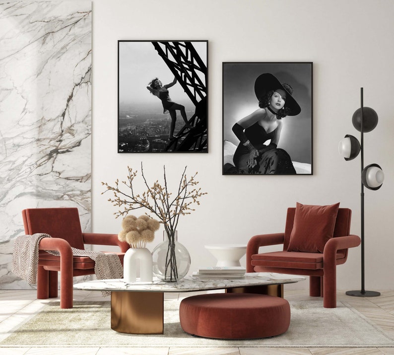 Tina Turner Eiffel Tower Print Black and White Wall Art Tina Etsy
