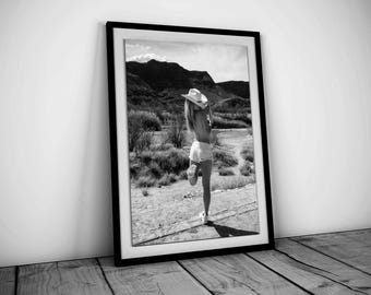 Vintage Cowboy Print, Black and White, Western Wall Art, Wild West Photo, Cowboy Poster, Farmhouse Decor, Digital Download, Cowboy Wall Art