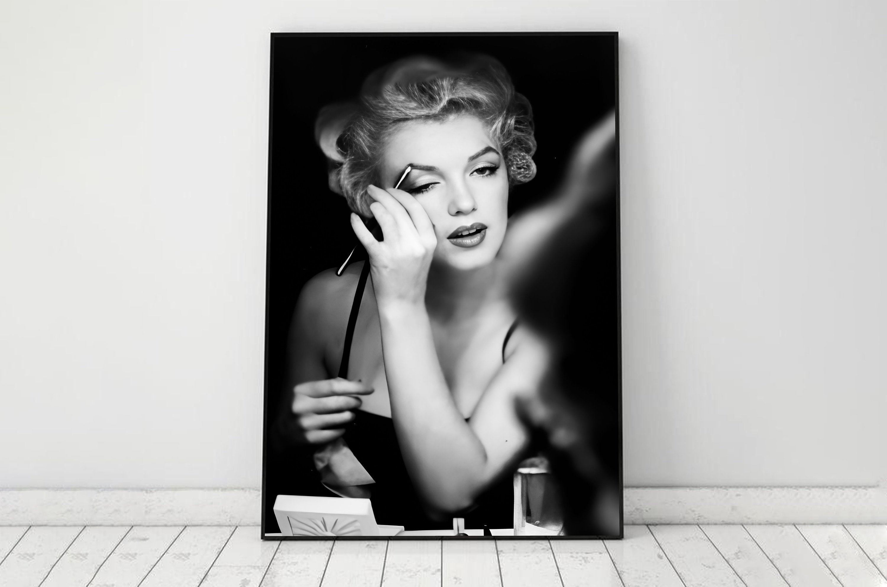 Marilyn Monroe Kunstdruck Din A4 – Schwarz-weiß Pop Art, Ungerahmt, Auf 230g/m² Mattem Fotopapier