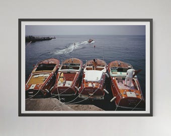 Slim Aarons Hotel Du Cap Eden Roc Print, Vintage Photography, Luxury Lifestyle Print, Speedboat Wall Art, Old Money Poster, Digital Download