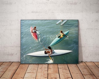 Slim Aarons Lake Tohoe Trip Print Poster, Vintage Print, Photography Print, High Society Print, Museum Quality Photo Print, Lake House Decor