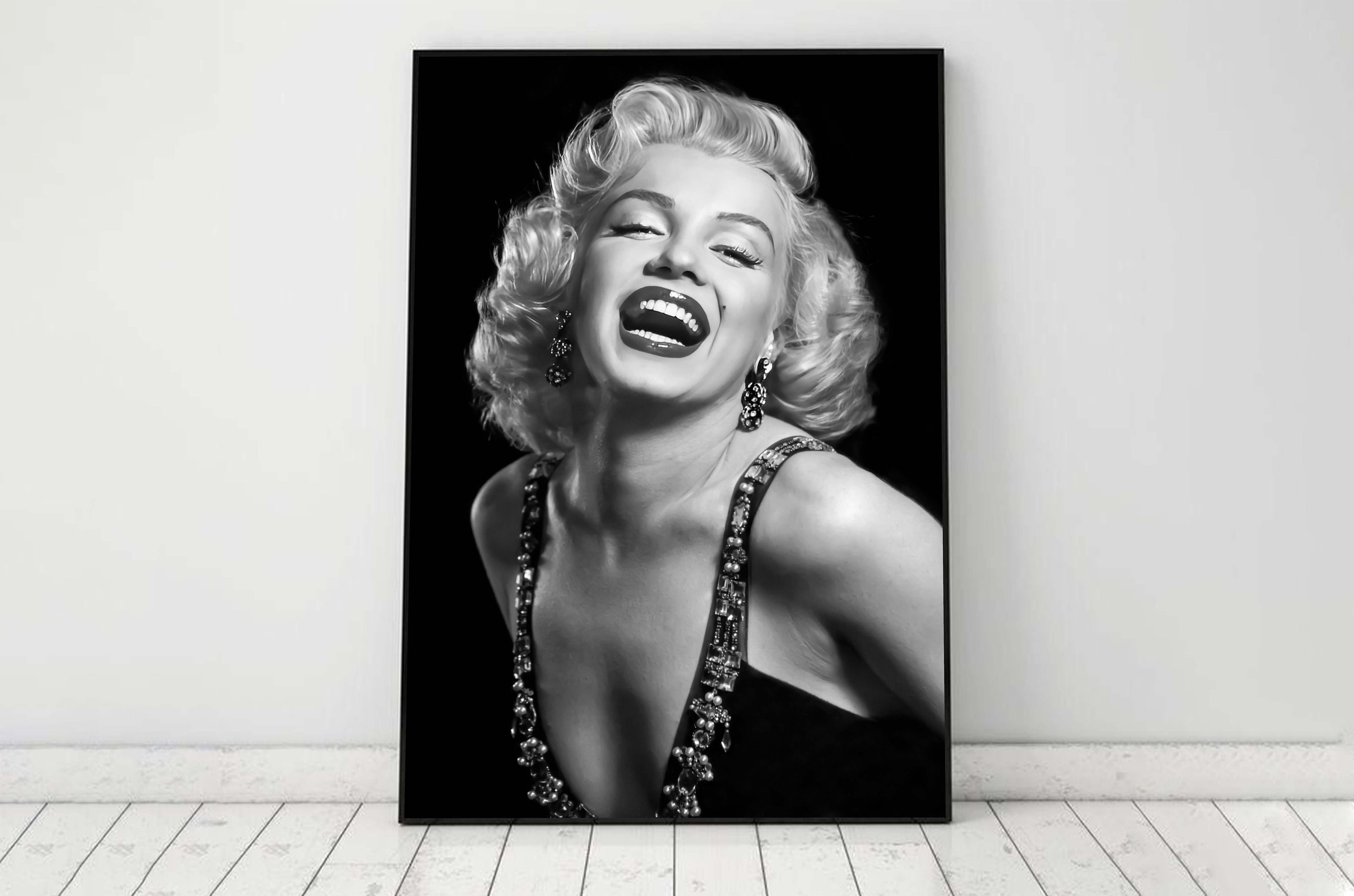 Vintage Marilyn Monroe Poster, Black and White Marilyn Monroe Wall Art ...