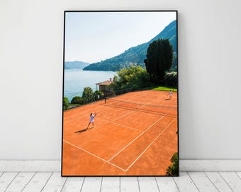 Tennis Court Print: Old Money Wall Art, Luxury Coastal Photography (Digital Download)
