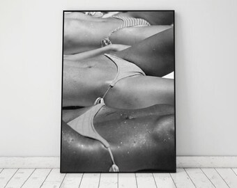 Black And White Fashion Photography Minimalist Body Form Fine Art Poster Digital Download