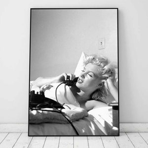 Marilyn Monroe Movie Poster, Black and White, Vintage Marilyn Monroe ...
