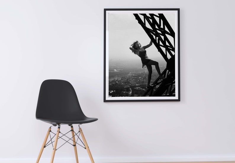 Tina Turner Eiffel Tower Print Black and White Wall Art Tina Etsy