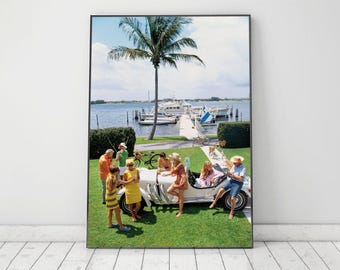 Slim  Aarons Palm Beach Society Print, Vintage Photography, Luxury Coastal Wall Art, Old Money Poster, High Society Print, Digital Download