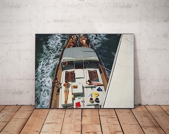 Slim Aarons Deck Dwellers Print, Old Money Wall Art, Luxury Lifestyle Photography, Digital Download