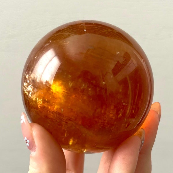 GEMMY Honey Optical Calcite Spheres | You Choose | Genuine Natural Crystal | Hand-picked | AU