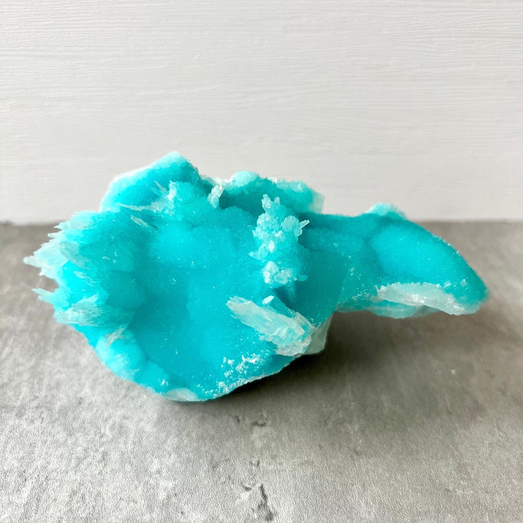 LARGE RARE A+ Grade Icy Blue Aragonite Specimen 570g | Natural Genuine ...