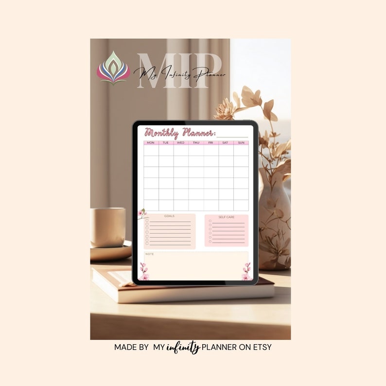 Cherry Blossom Monthly Planner, Printable Planner Sakura, Undated ...