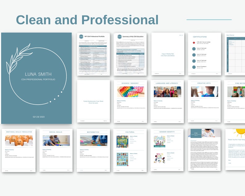 CDA Portfolio Template, CDA Portfolio, Teaching Portfolio, Early CDA Portfolio Template, CDA Portfolio, Teaching Portfolio, Early
